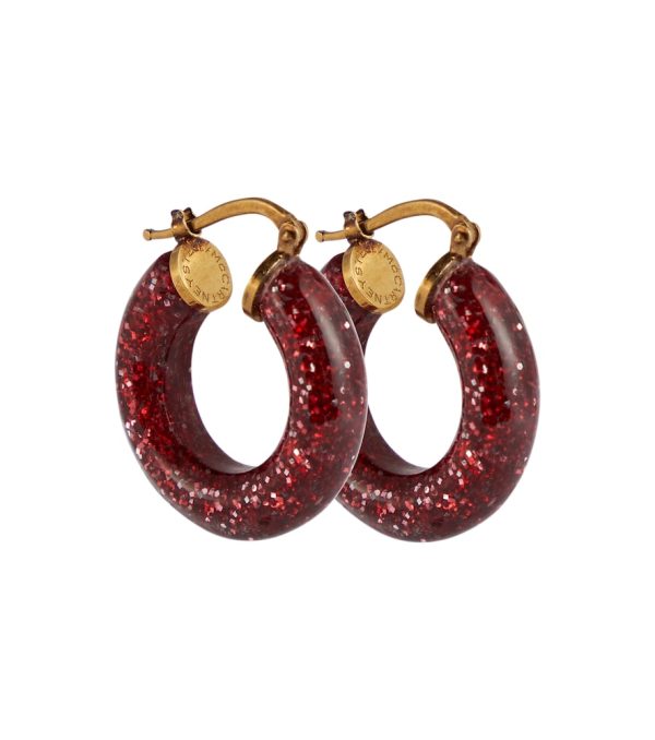 Resin hoop earrings