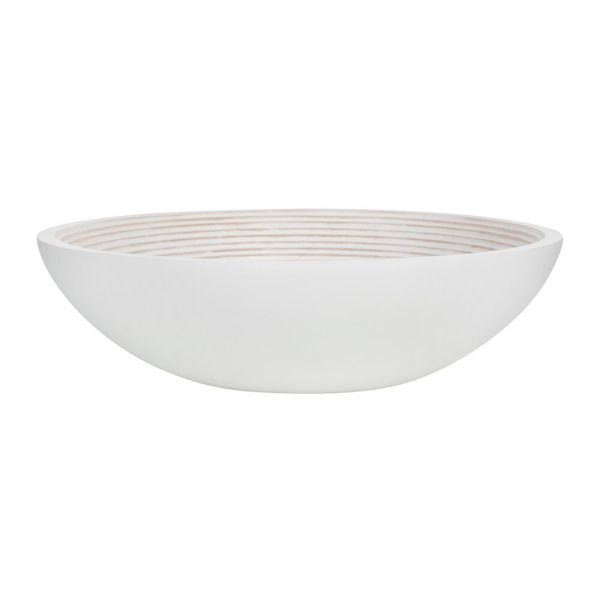 Retreat - Striped Wooden Bowl - Shallow