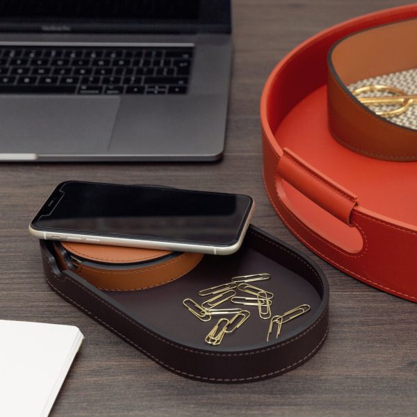 Rudi - Ampere Wireless Charger - Moka/Cognac