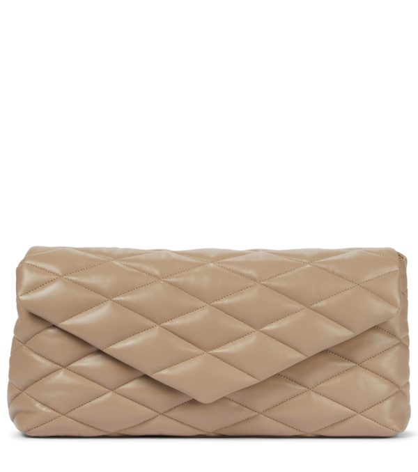 Sade Puffer quilted leather clutch