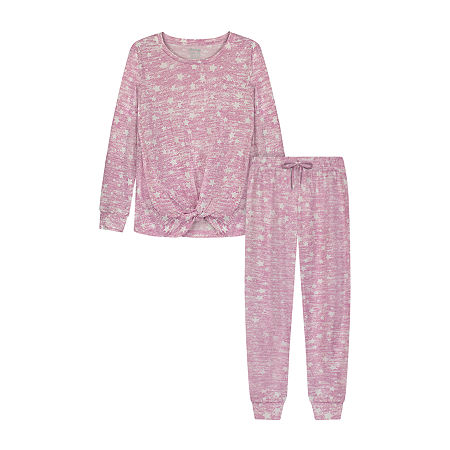 Sleep On It Big Girls 2-pc. Pant Pajama Set, Large (14) , Purple
