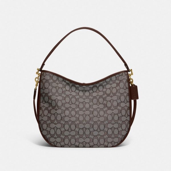 Soft Tabby Hobo In Signature Jacquard in Brown