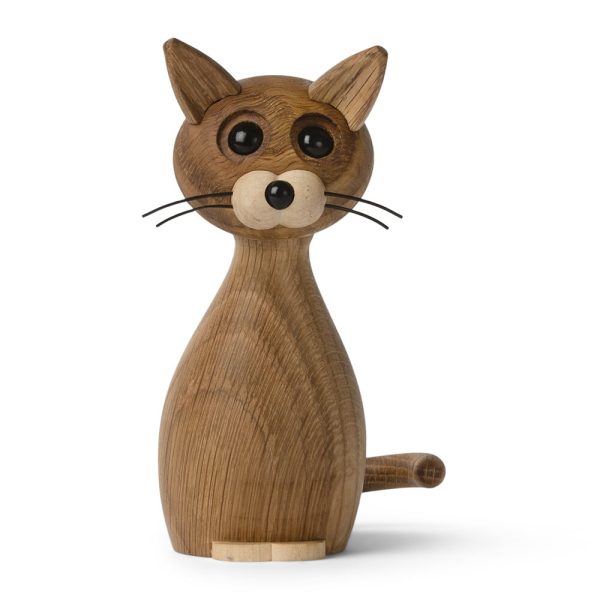 Spring Copenhagen - Lucky The Cat Figurine - Red Oak