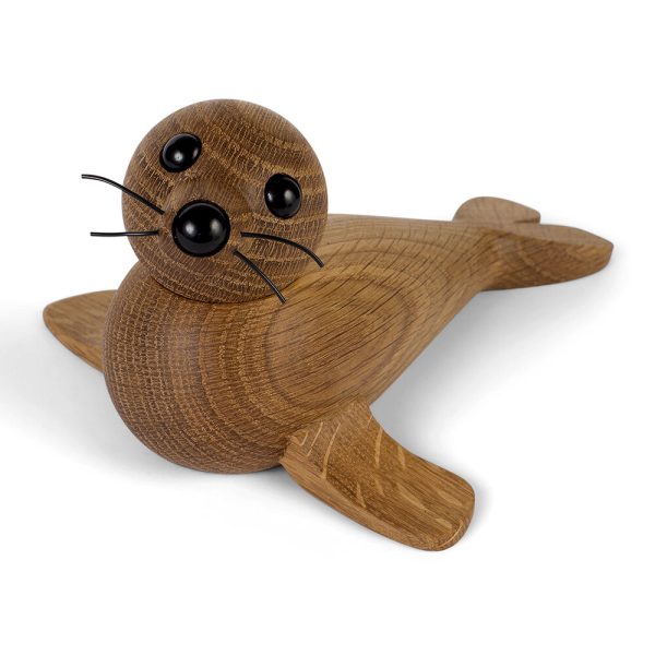 Spring Copenhagen - Seal Wooden Figurine - Red Oak - Large