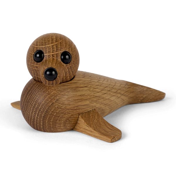 Spring Copenhagen - Seal Wooden Figurine - Red Oak - Small