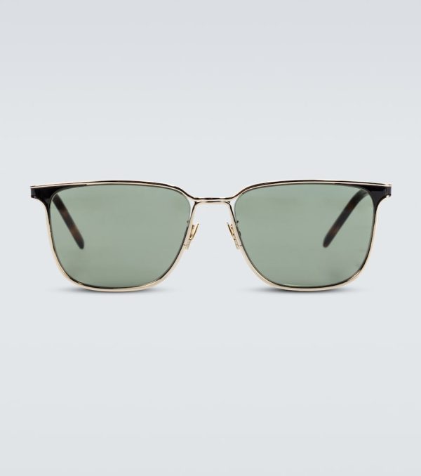 Square-frame metal sunglasses