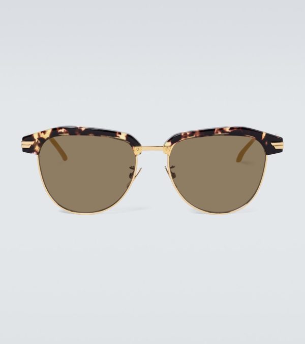 Square-frame metal sunglasses