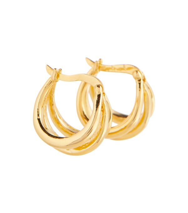 Triple Francois 18kt gold vermeil earrings