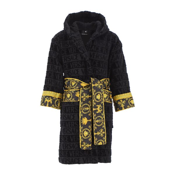 Versace Home - Kids Barocco & Robe Hooded Bathrobe - Black - 4 Years