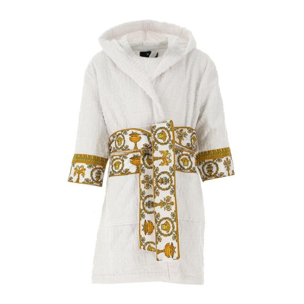 Versace Home - Kids Barocco & Robe Hooded Bathrobe - White - 2 Years