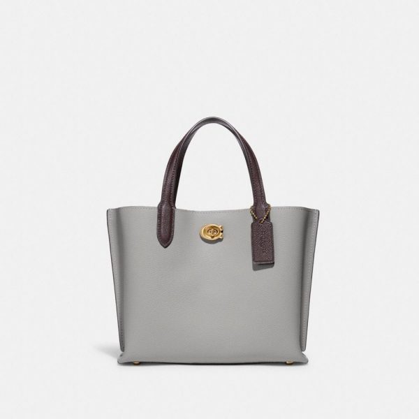 Willow Tote 24 In Colorblock With Signature Canvas Interior in Grey
