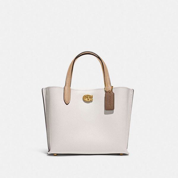 Willow Tote 24 In Colorblock in White