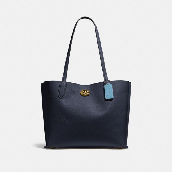 Willow Tote In Colorblock in Blue