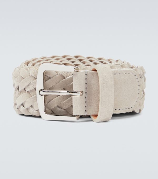 Woven suede belt