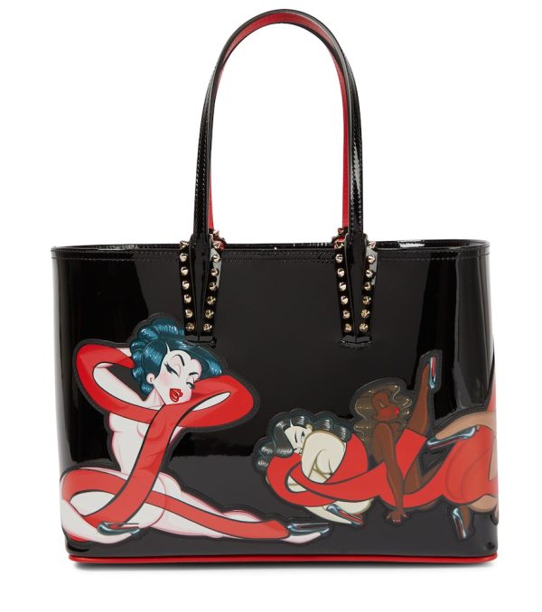 x Doctor Bored Cabata patent leather tote